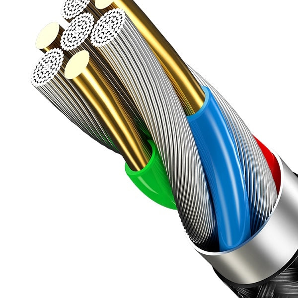 USAMS U5 кабел плетен 2A micro USB, червен, 1,2m