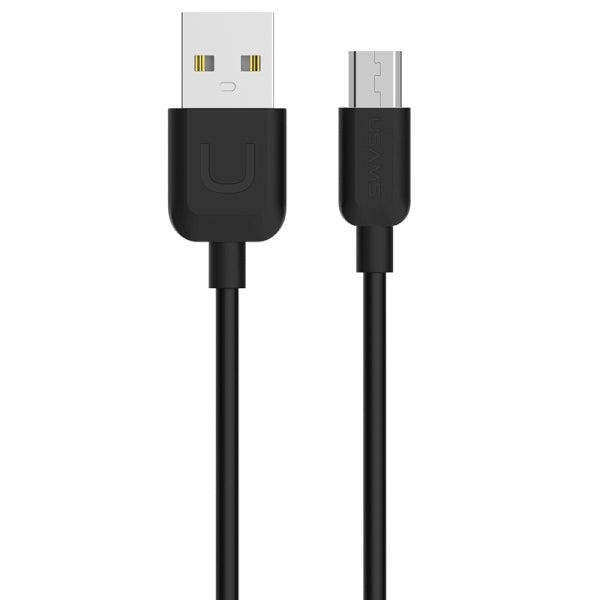 USAMS Кабел U-Turn microUSB, черен, 2A