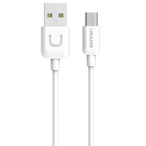 Кабел USAMS U-Turn microUSB 1м, бял, 2A