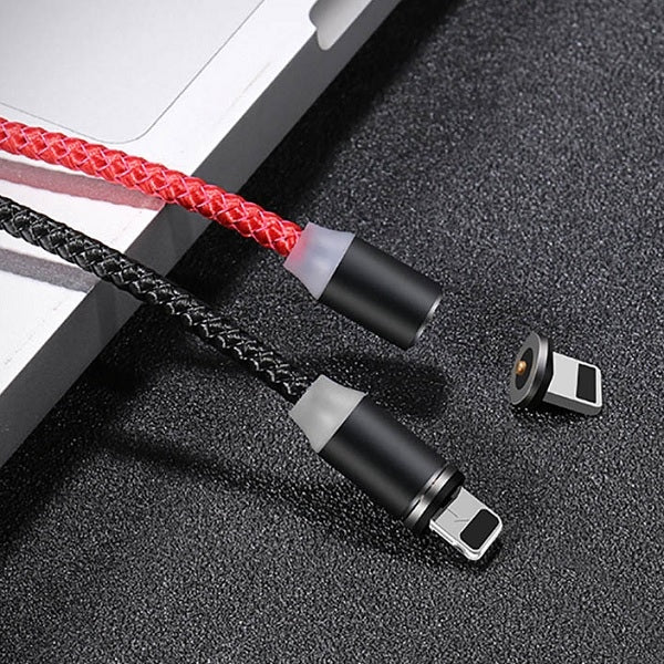 USAMS Kabel magnetyczny U-Sure 2.1A плетен магнитен кабел, червен