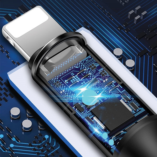 USAMS Кабел U5 плетен 3в1 1,5m, черен (Lightning/microUSB)
