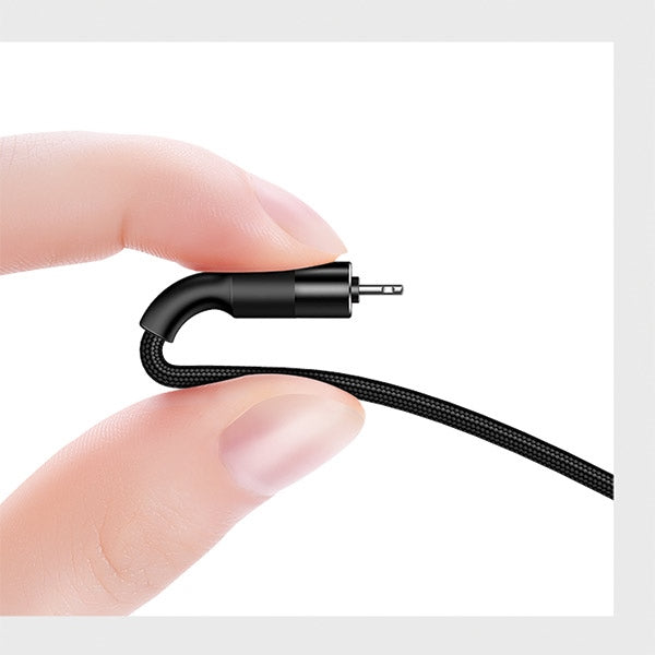 USAMS Кабел U5 плетен 3в1 1,5m, черен (Lightning/microUSB)