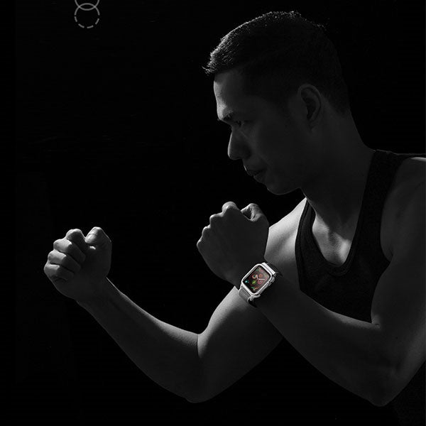 Каишка USAMS с калъф за Apple Watch 4/5/6/7/SE/SE3 40mm, черна