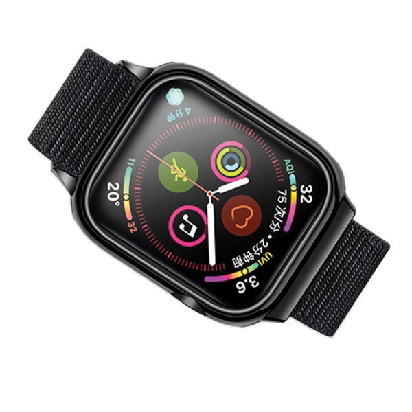 Каишка USAMS с калъф за Apple Watch 4/5/6/7/SE/SE3 40mm, черна