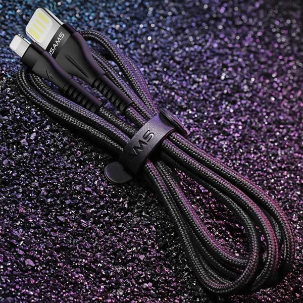 USAMS Кабел плетен U33 Lightning 1 м Fast Charging, син