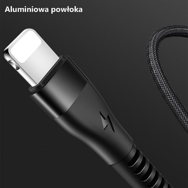 USAMS кабел U33 Lightning 1 м, заплетен, Fast Charging, розов