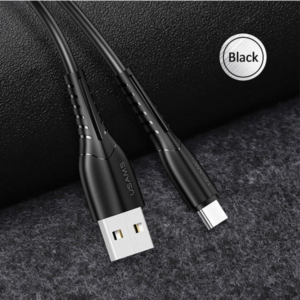 USAMS U35 кабел microUSB 2A Fast, черен