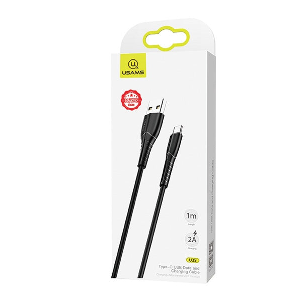 USAMS U35 кабел microUSB 2A Fast, черен
