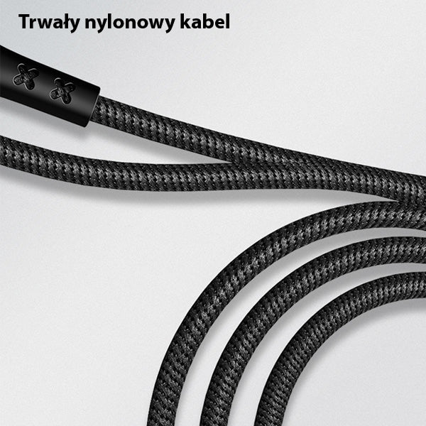 USAMS Кабел плетен U-Tone 2m Power-off 2A Fast Charging, черен