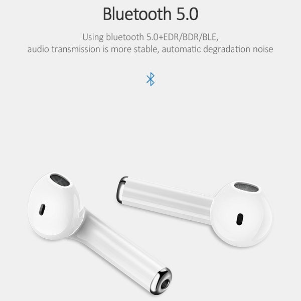 Безжични слушалки USAMS Bluetooth 5.0 TWS LUseries, бели