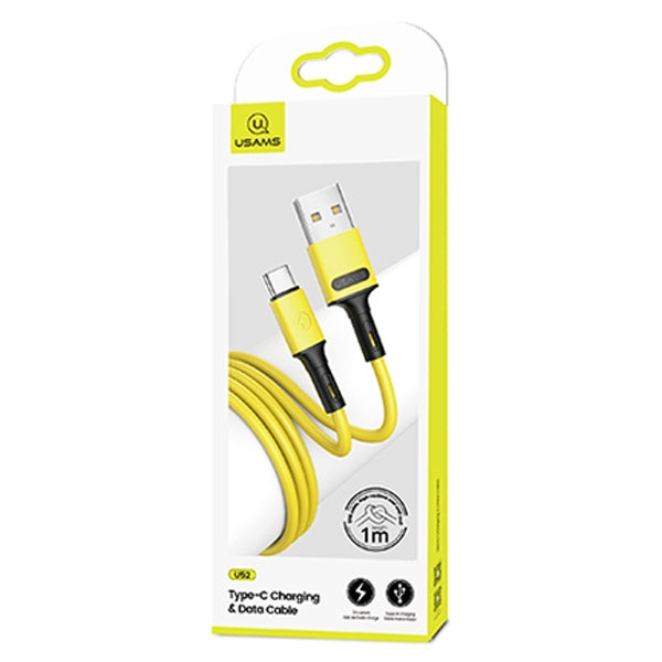 USAMS Kabel U52 кабел 2A Fast Charge 1м, жълт