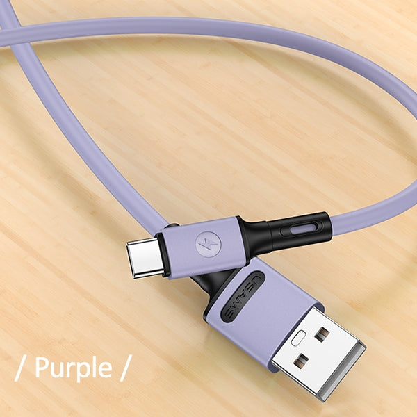 USAMS Kabel U52 кабел 2A Fast Charge, пурпурен