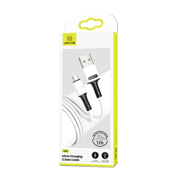 USAMS Kabel U52 microUSB 2A Fast кабел, бял
