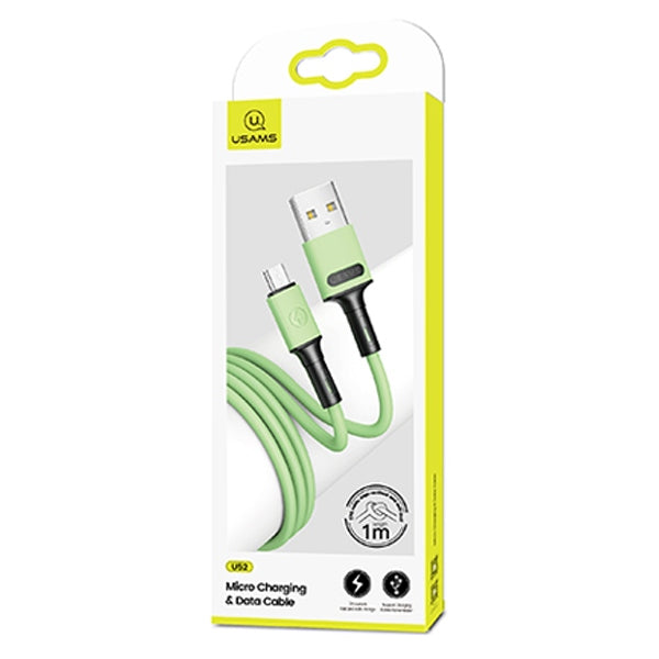 USAMS Kabel U52 microUSB 2A Fast кабел, зелен
