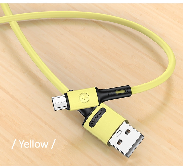 Кабел USAMS U52 microUSB 2A Fast, жълт