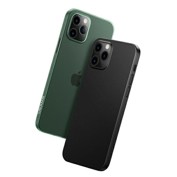 Силиконов калъф USAMS Gentle за iPhone 12 mini 5,4", зелен/прозрачен