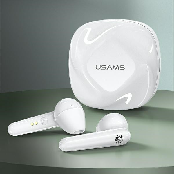Слушалки USAMS M1 5.0 TWS SDseries безжични, бели