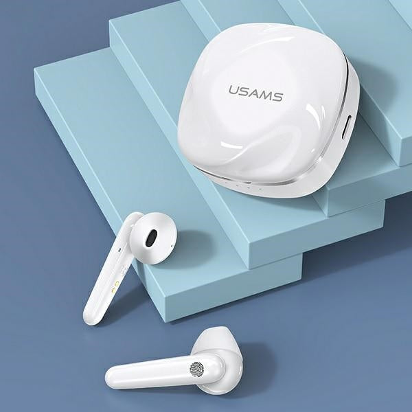 Слушалки USAMS M1 5.0 TWS SDseries безжични, бели