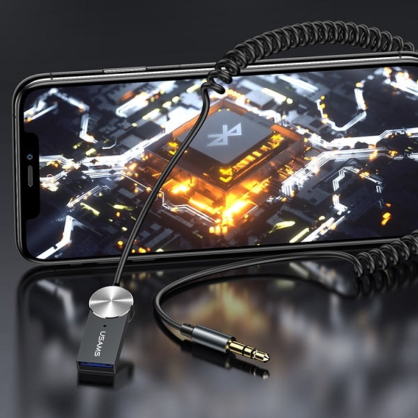 Аудио адаптер USAMS Bluetooth 5.0USB-AUX, сив