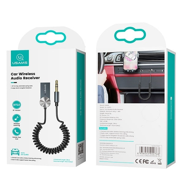 Аудио адаптер USAMS Bluetooth 5.0USB-AUX, сив