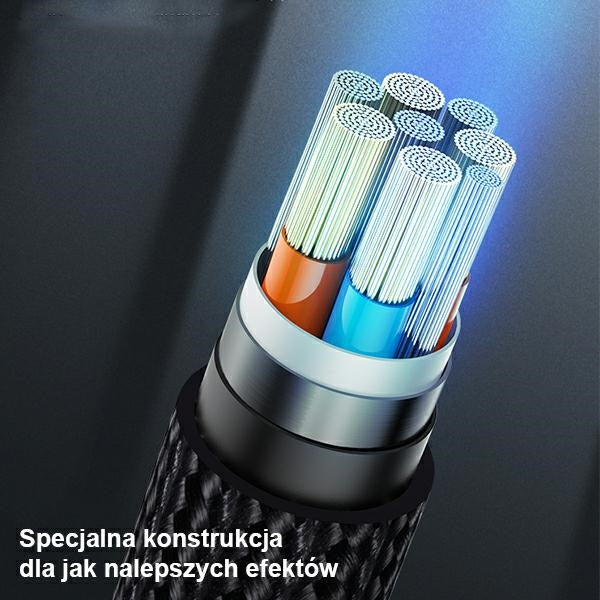 USAMS Кабел плетен U55 2A Lightning, черен, 1 м