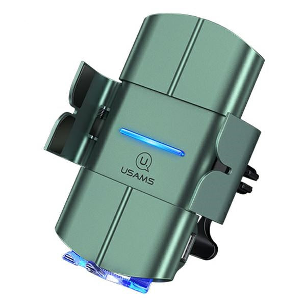 USAMS Uchwyt indukcyjny US-CD133 10WAutomatic автомобилен държач за вентилационна решетка, зелен