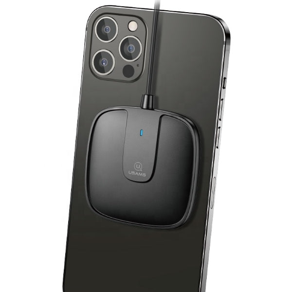 Индукционно зарядно USAMS за iPhone 12 series, черно