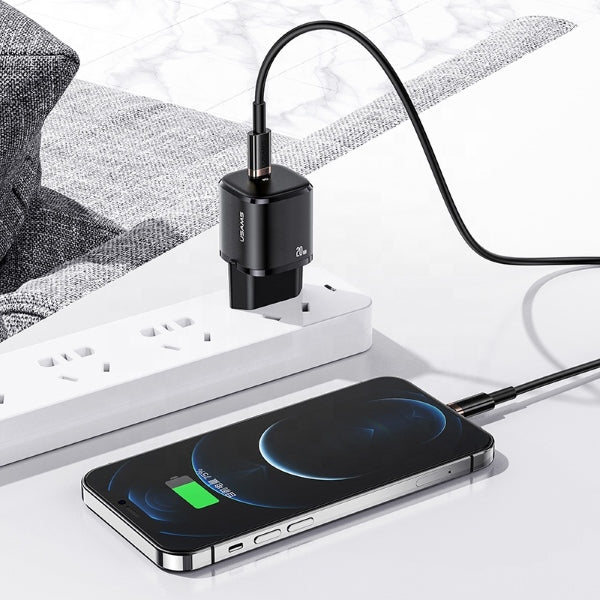 Зарядно USAMS T36 mini 20W PD3.0 Fast Charging, черно