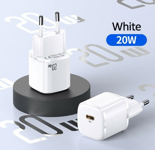 Зарядно USAMS T36 mini 20W PD3.0 Fast Charging, бяло