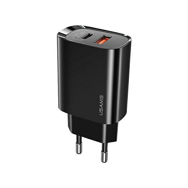 Зарядно USAMS T35 20W PD3.0 + QC3.0 Fast Charging, черно