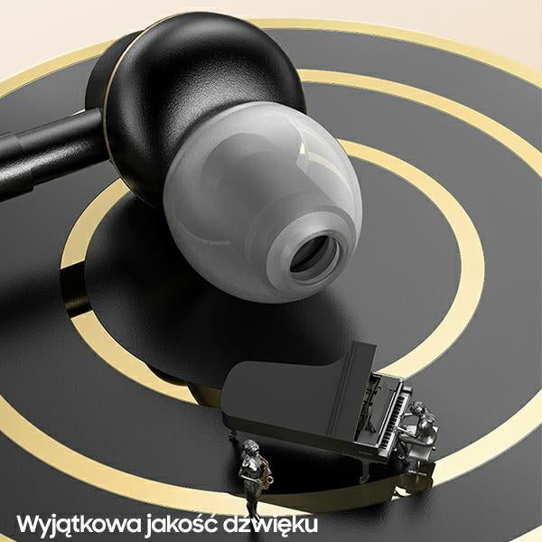 USAMS слушалки stereo EP-43 метал USB-C, черни HSEP4301