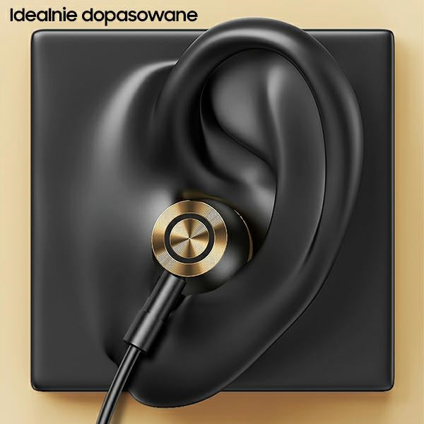 USAMS слушалки stereo EP-43 метал USB-C, черни HSEP4301