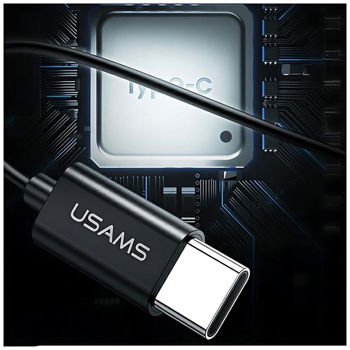 USAMS stereo слушалки EP-43 метални USB-C, тъмнозелени HSEP4302