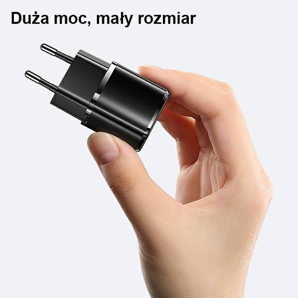 Зарядно USAMS T36 mini 20W с кабел Lightning, черно, PD3.0 Fast Charging