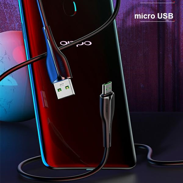 Кабел USAMS U38 microUSB 4A Fast Charge за OPPO 1м, бял