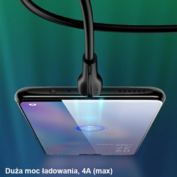 Кабел USAMS U38 microUSB 4A Fast Charge за OPPO 1м, бял