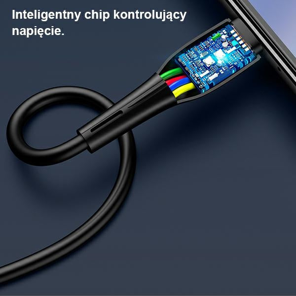 Кабел USAMS U38 microUSB 4A Fast Charge за OPPO 1м, бял