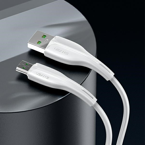 Кабел USAMS U38 microUSB 4A Fast Charge за OPPO 1м, бял