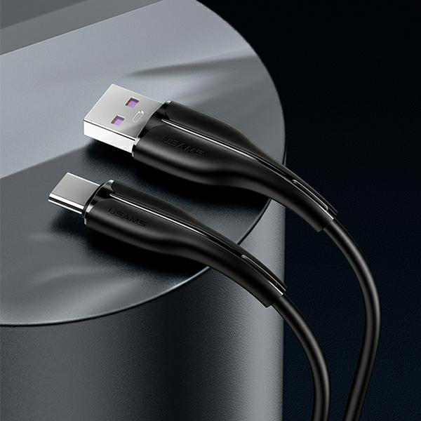 USAMS Kabel U38 5A Fast Charge за OPPO 1m, черен