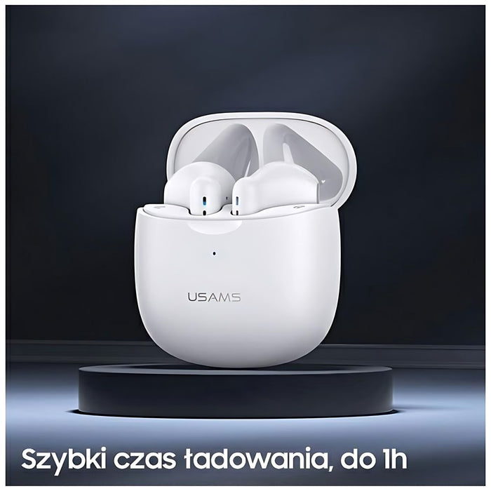 USAMS Слушалки M2 5.0 TWS IA series безжични, бели