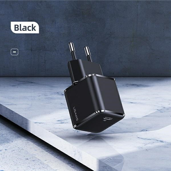 Зарядно USAMS T42 mini 25W PD3.0 Fast Charging, черно