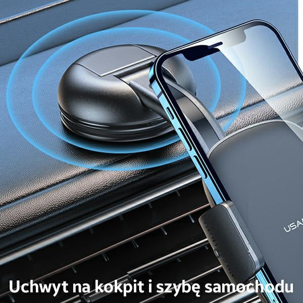 Държач USAMS за кокпит/предното стъкло, черен
