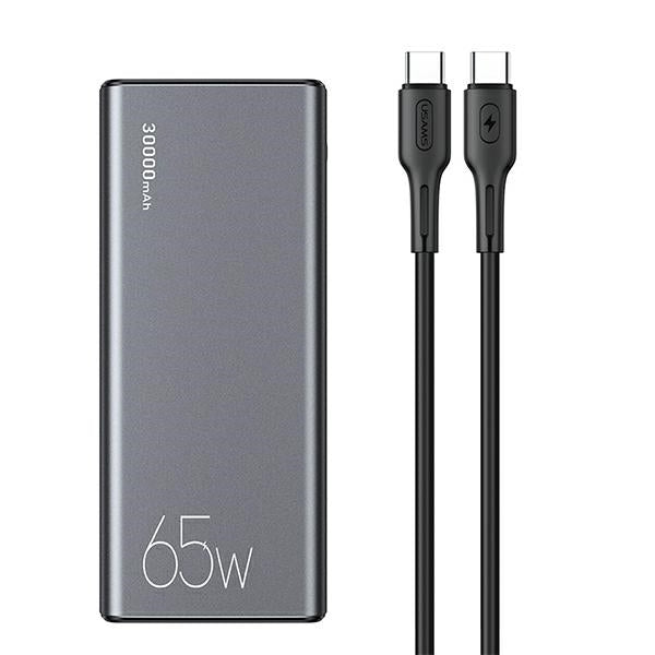 USAMS Powerbank Fast Charge черен с кабел, 85076000