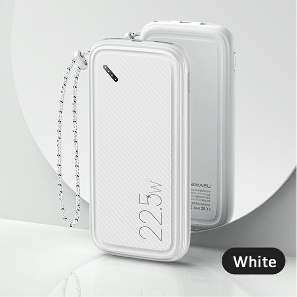 USAMS Powerbank 22.5W+PD Fast Charge, бял