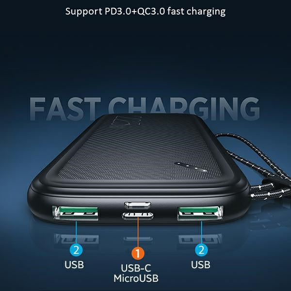 USAMS Powerbank 22.5W+PD Fast Charge, бял