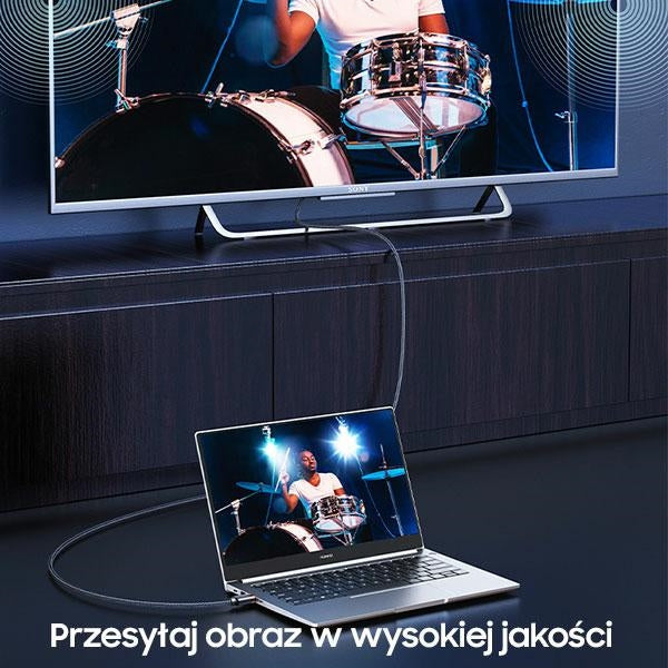 USAMS кабел Display Port 2m 4K, черен