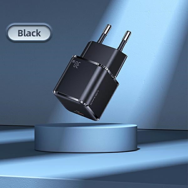 Зарядно USAMS T45 mini 30W PD3.0 Fast Charging, черно