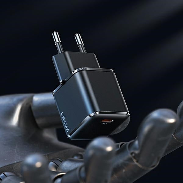 Зарядно USAMS T45 mini 30W PD3.0 Fast Charging, бял