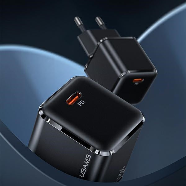 Зарядно USAMS T45 mini 30W PD3.0 Fast Charging, бял