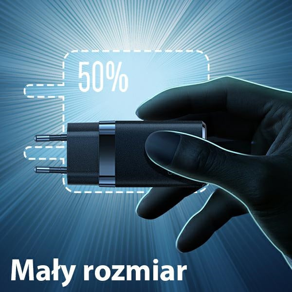 Зарядно USAMS T41 GaN с Quick Charge, черно